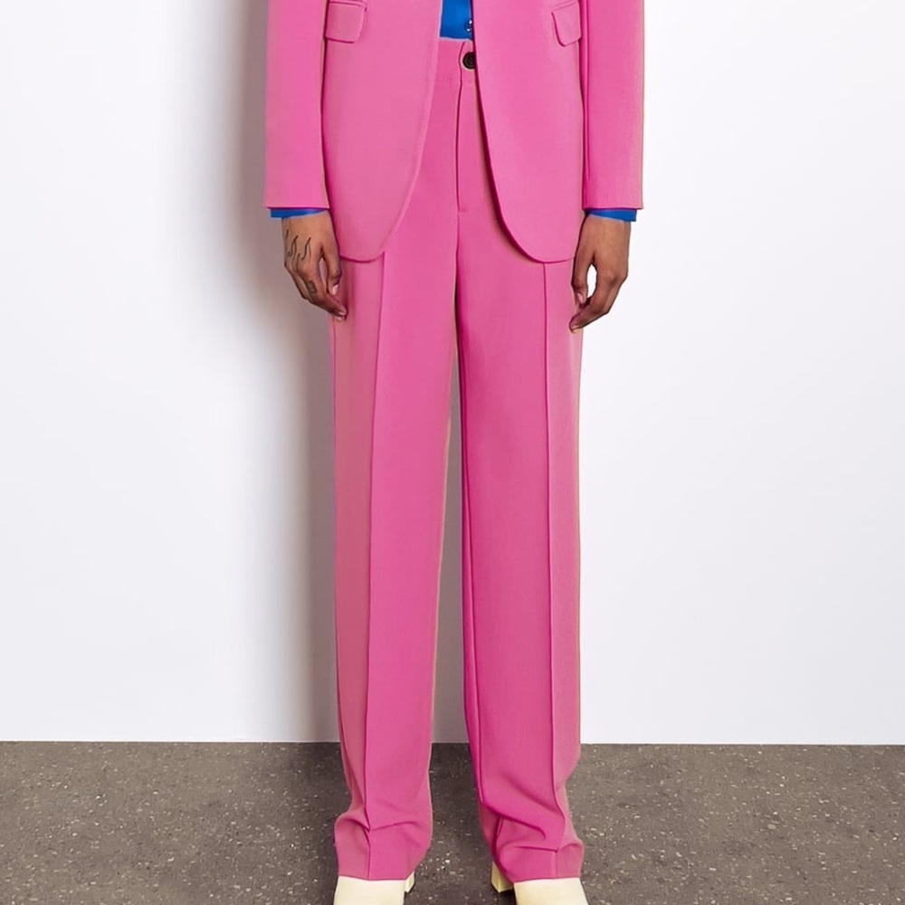 Brand New Zara pink “Francoise” trousers pants size small